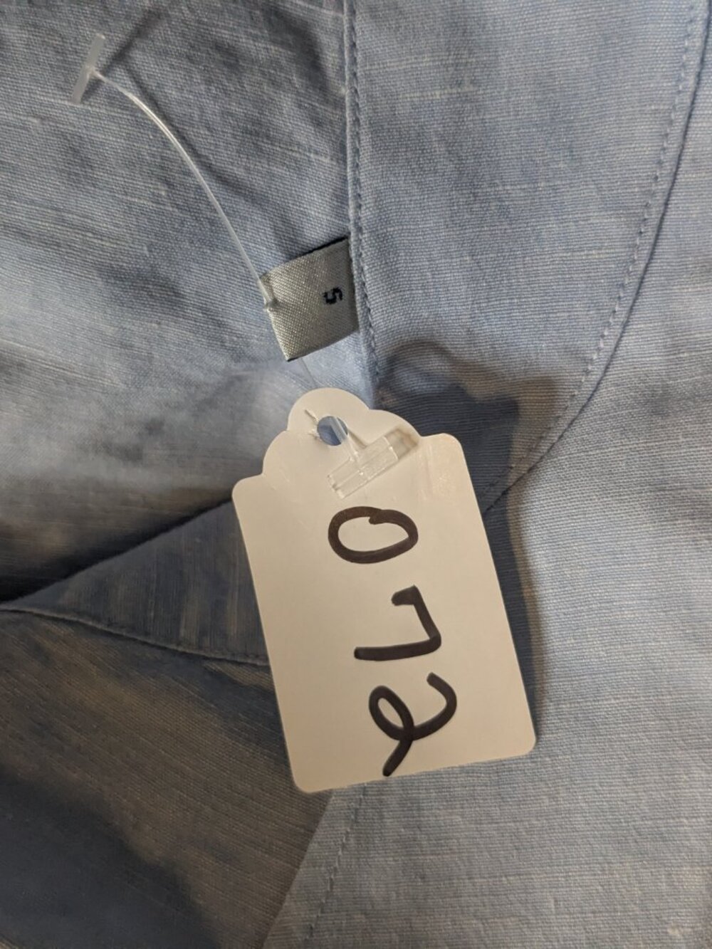 Boggi Milano Linen Cotton Tailored Fit Shirt Small Light Blue - Picture 5 of 6